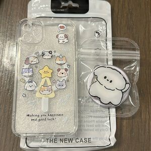 iPhone 11 case brand new with pop socket